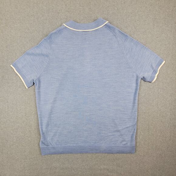 NWT Apt. 9 Sweater Mens Size XXL Seriously Soft Tipped Polo Sweater Pale Blue - Picture 5 of 12